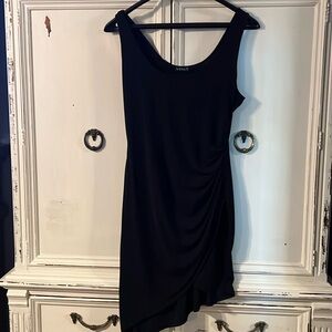 Venus black rushed side large dress